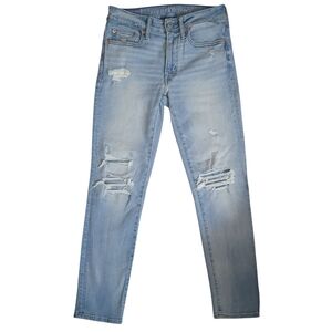 American Eagle AirFlex+ Slim Patched Men's Jeans Size-28x30